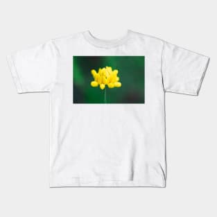 Yellow lotus corniculatus flower Kids T-Shirt